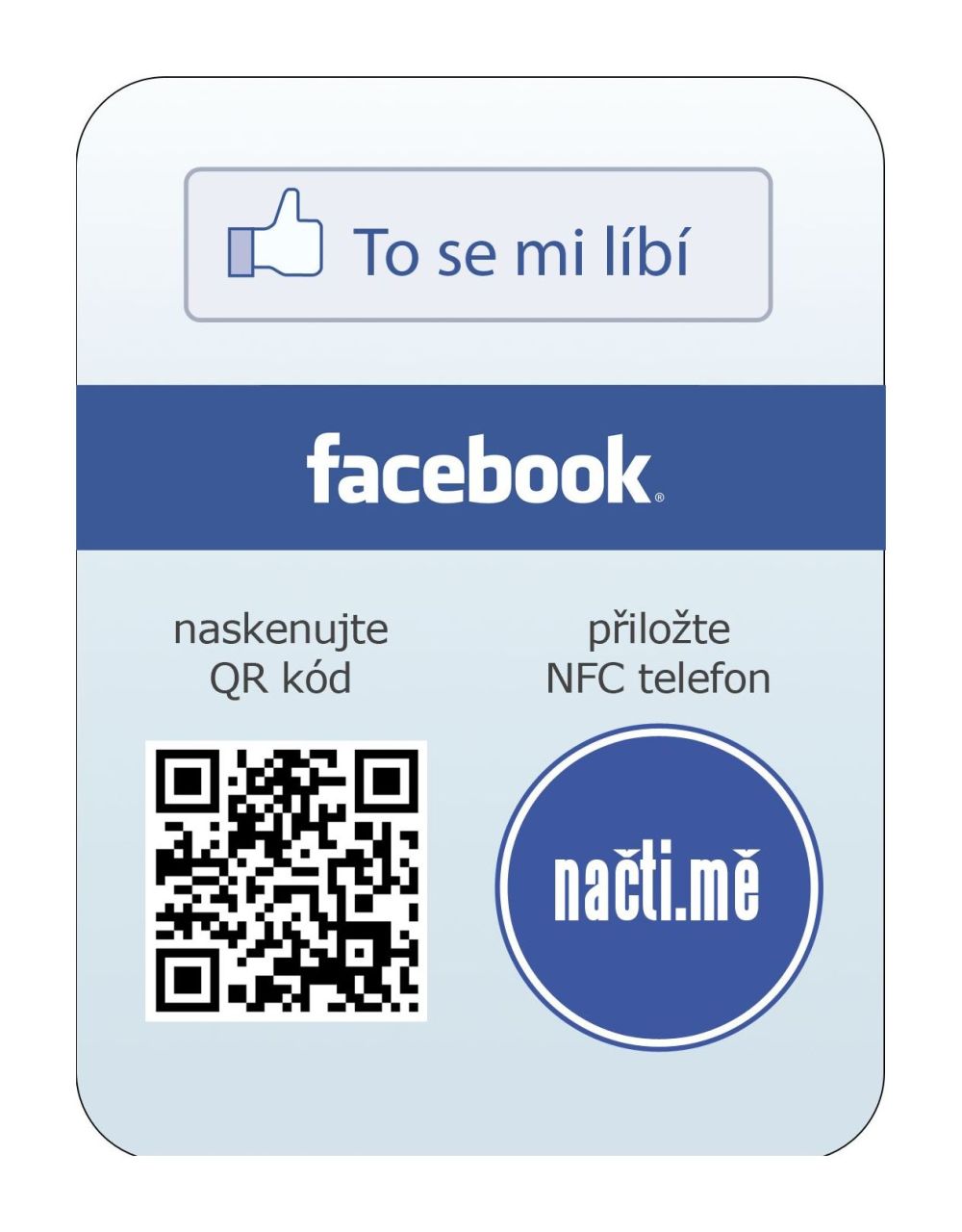 NFC štítek Facebook profil